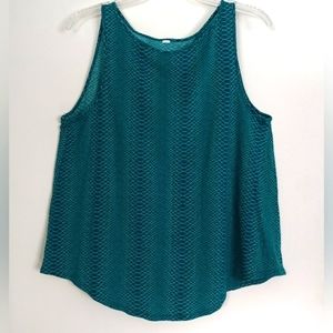 Under Armour green snake print tank with crossover split back